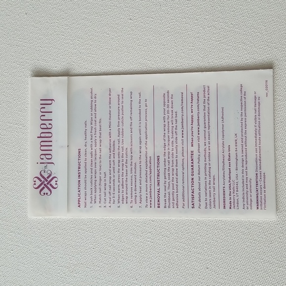 Jamberry Faux Fox Light Grey Vinyl Nail Wraps - Picture 4 of 4